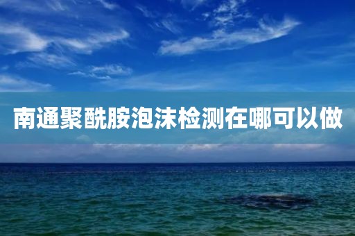 南通聚酰胺泡沫检测在哪可以做